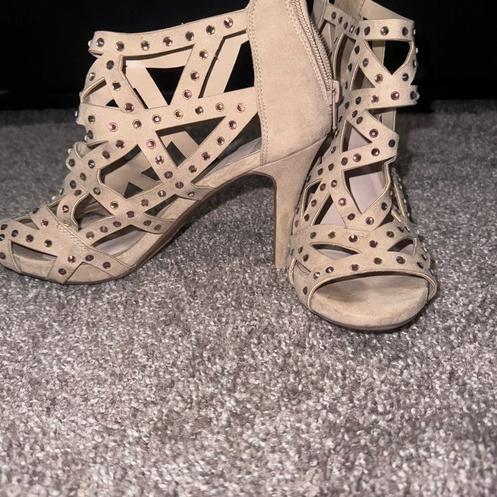 Rhinestone cutout Fergalicious Heels